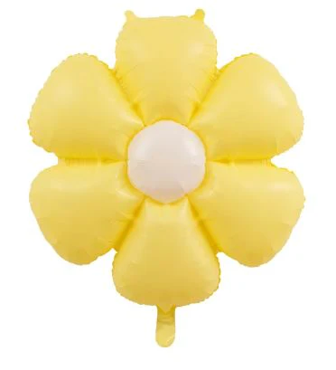 19" Airfill Macaron Color Yellow Daisy Flower Balloon