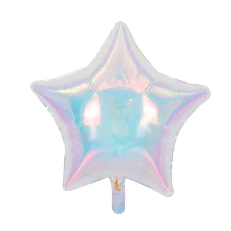 19" Airfill Decor Only Pearl Lustrous Iridescent Star Balloon
