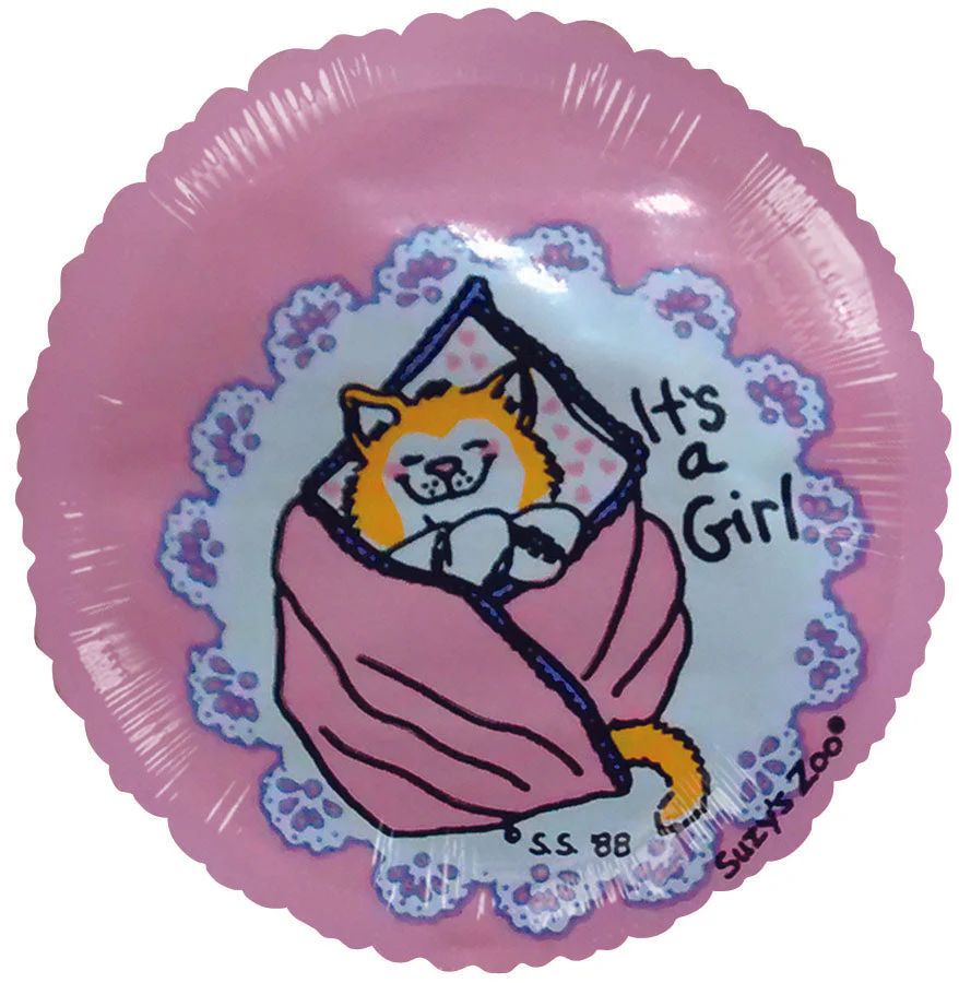 2" Airfill Only (Sticks Sold Separately) It's a Girl Cat Blanket Balloon