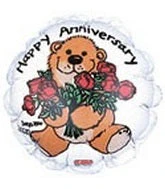 2" Airfill Only (Sticks Sold Separately) Suzy's Zoo Happy Anniversary Balloon