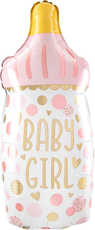 20" Baby Girl Bottle Foil Balloon
