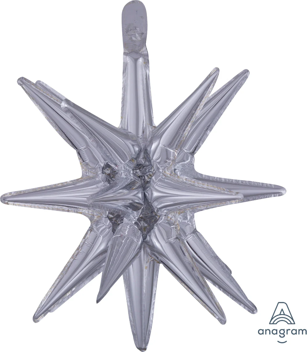 20" Magic Star (One Piece) Small Silver Foil Balloon