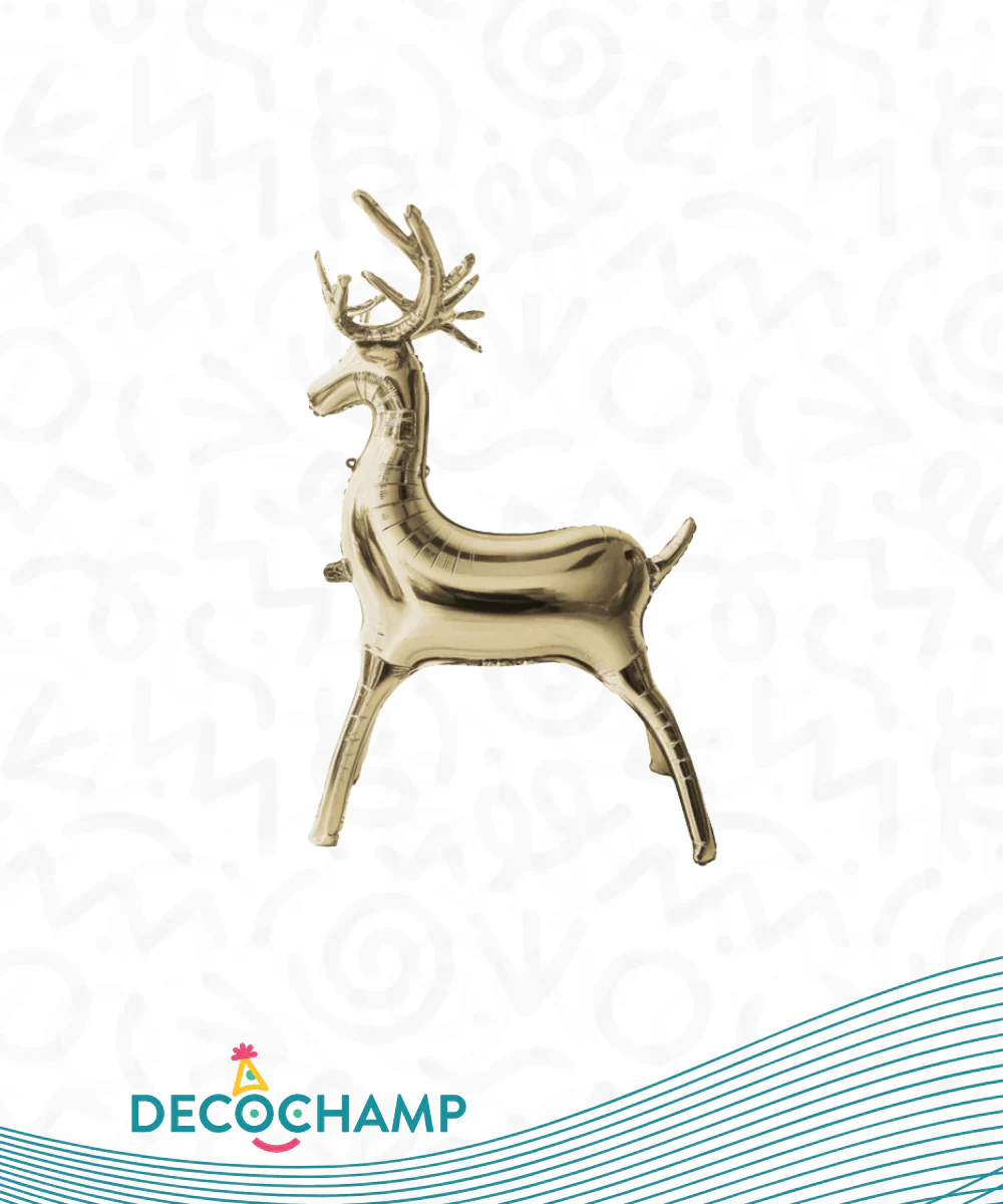 20" Decochamp Brand Champagne Reindeer Balloon