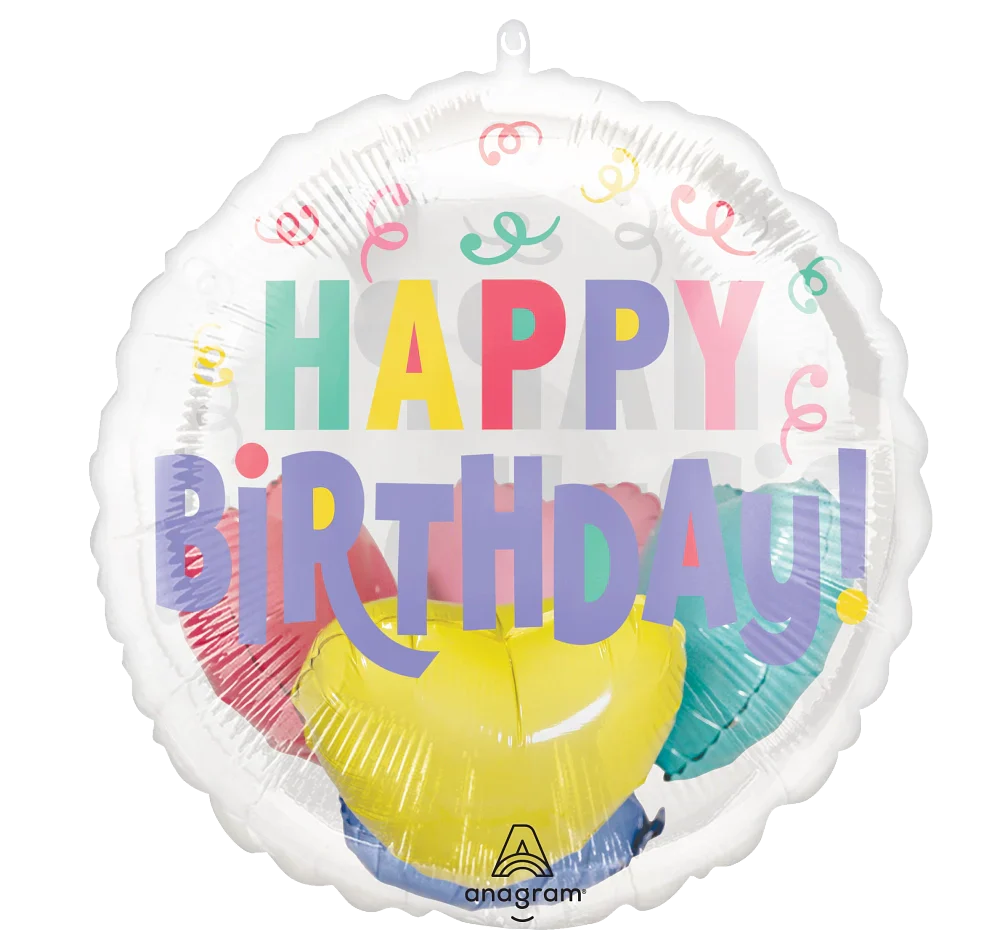 20" Insider Pastel Confetti Birthday Foil Balloon