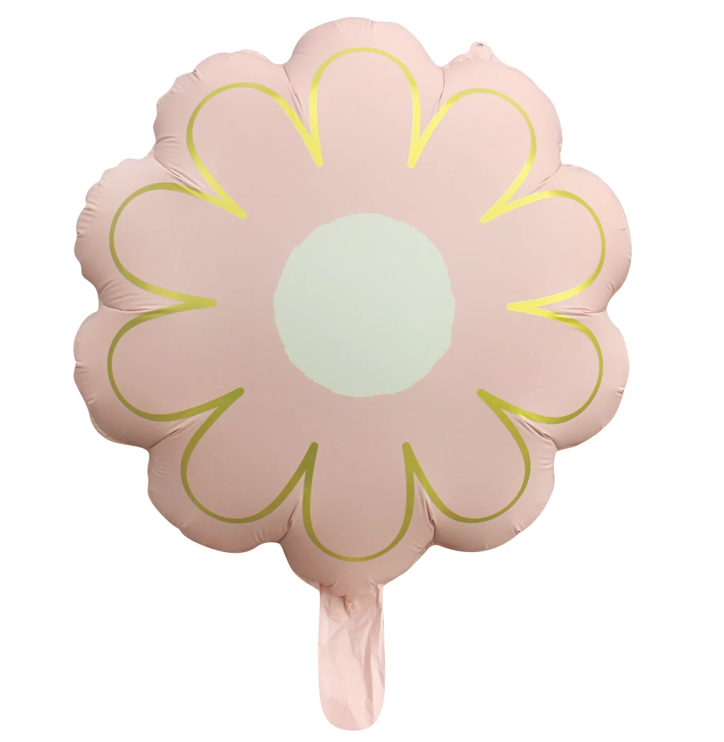 20" Matte Daisy Flower Foil Balloon Pink