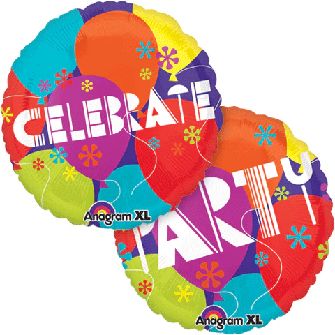21" Celebrate Party Balloons Mylar Balloon
