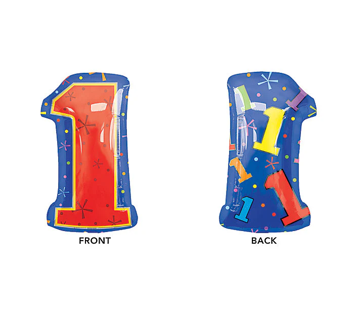 21" Junior Shape 1 Multi-Color Balloon Packaged