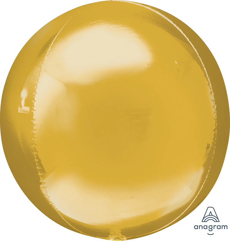 21" (May Inflate Larger) Jumbo Gold Orbz Foil Balloon