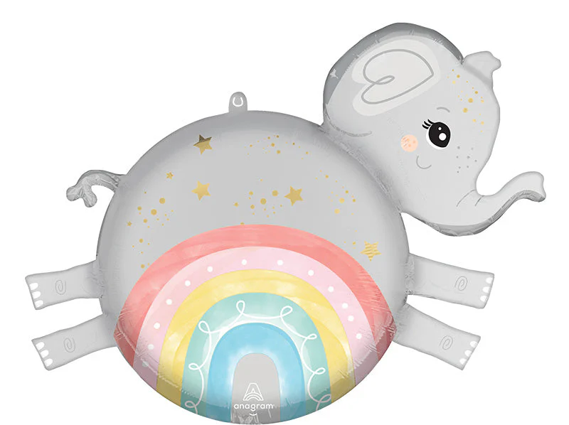 21" Roly Polies Satin Baby Elephant Foil Balloon