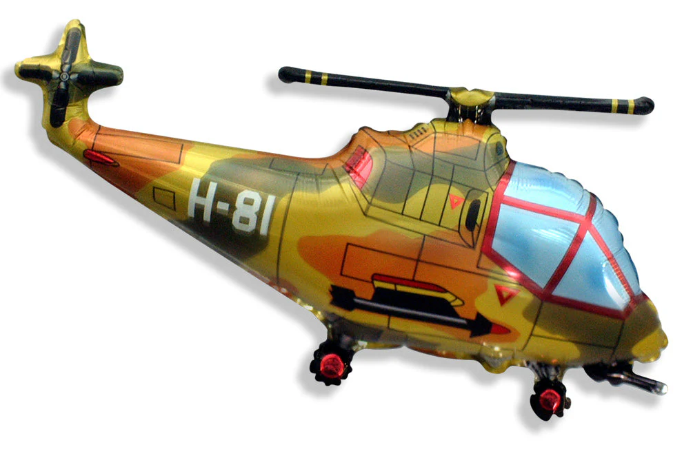 22" Helicopter Balloon Millitary