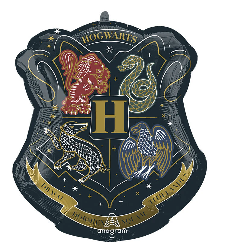 22" Jumbo Supershape Harry Potter Hogwarts Crest Foil Balloon