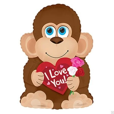 22" Mr. Loveable Monkey Balloon