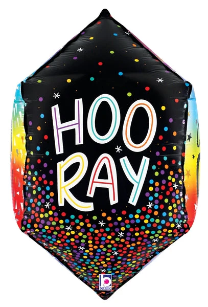 22" Multi-Sided Dimensional Colorful Grad Foil Balloon - Image 2