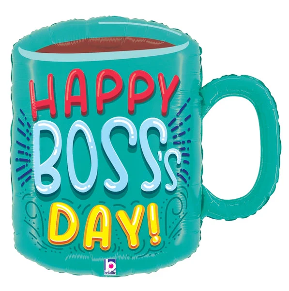 22" Foil Balloon Shape Boss's Day Coffee