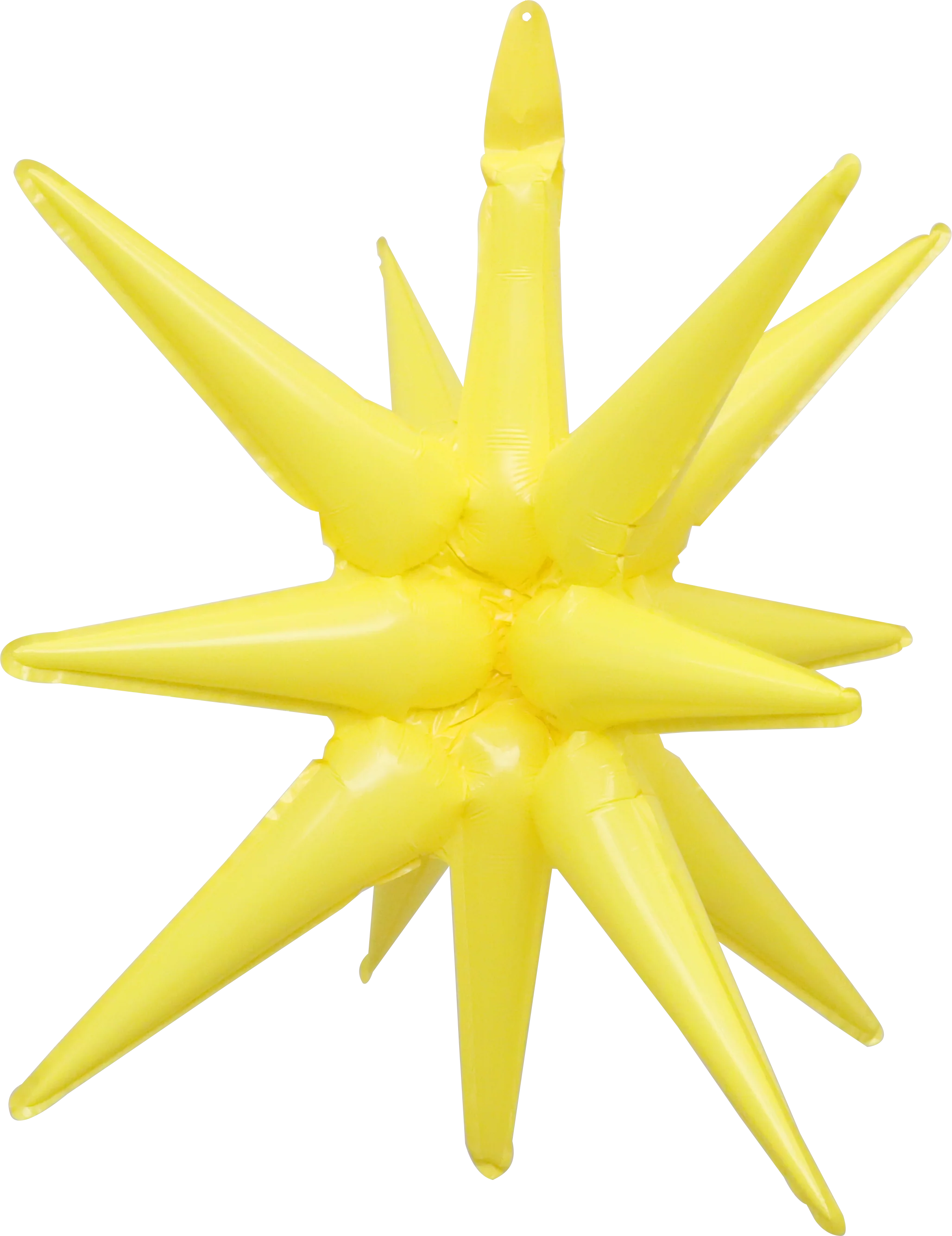 22" Airfill Only Pop Star Starburst Magic Foil Balloon (One Piece) Macaron Yellow