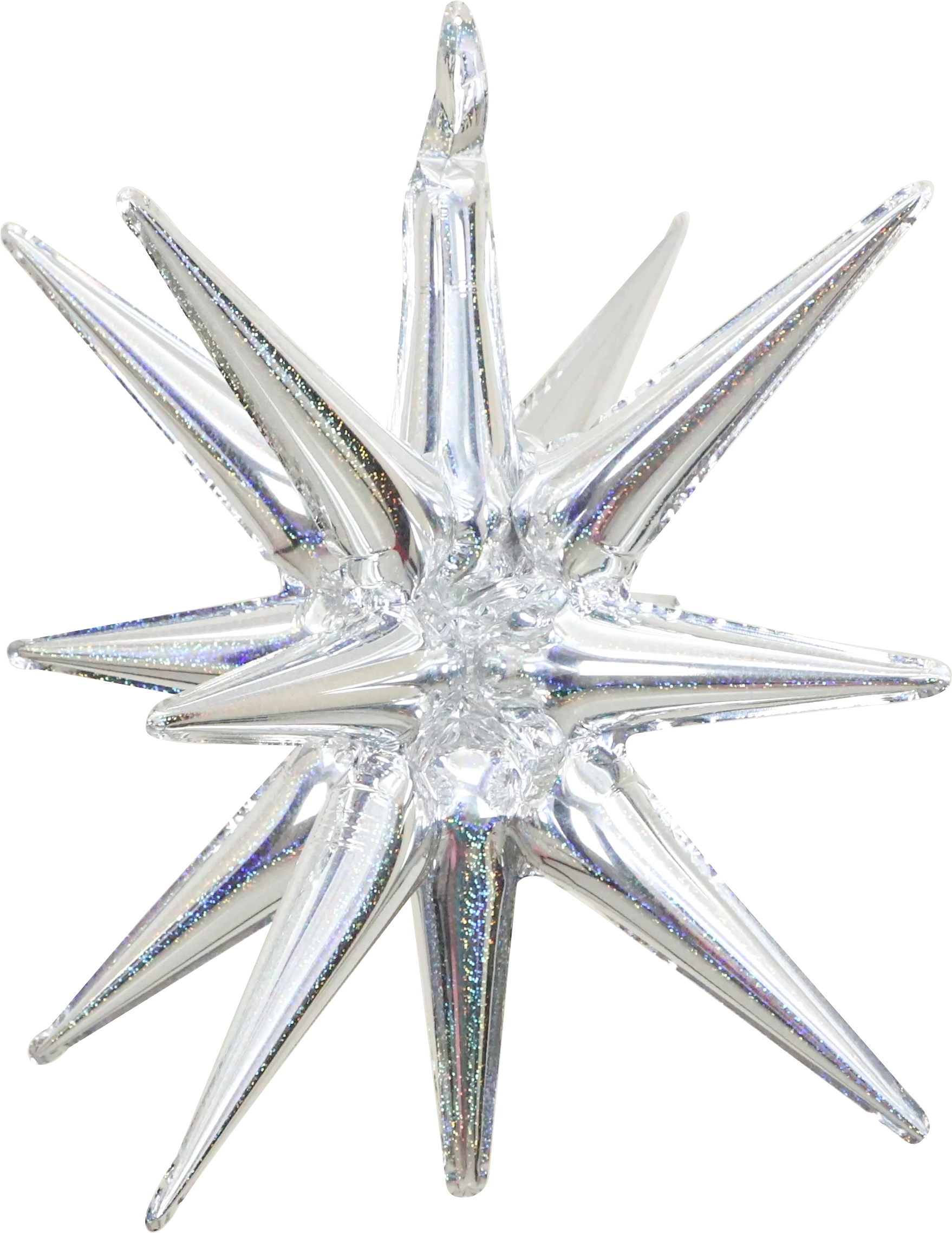 22" Airfill Only Pop Star Starburst Magic Foil Balloon (One Piece) Silver