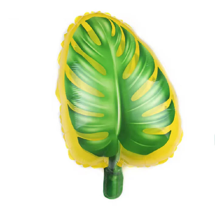 22" Turtle Leaf Yellow Green Foil Balloons