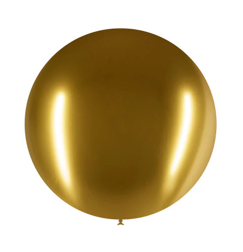 23'' Balloonia Latex Balloons Professional Line Brilliant Gold (5 Per Bag) - Image 2