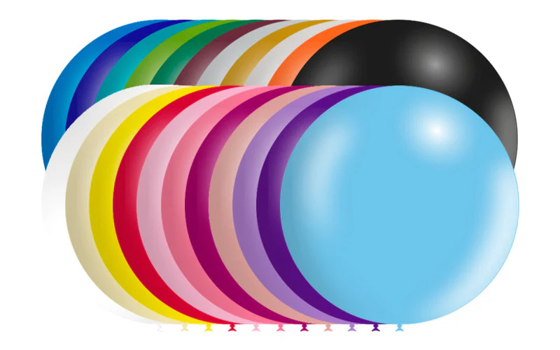 23'' Balloonia Latex Balloons Professional Line Metallic Assorted (5 Per Bag) - Image 2