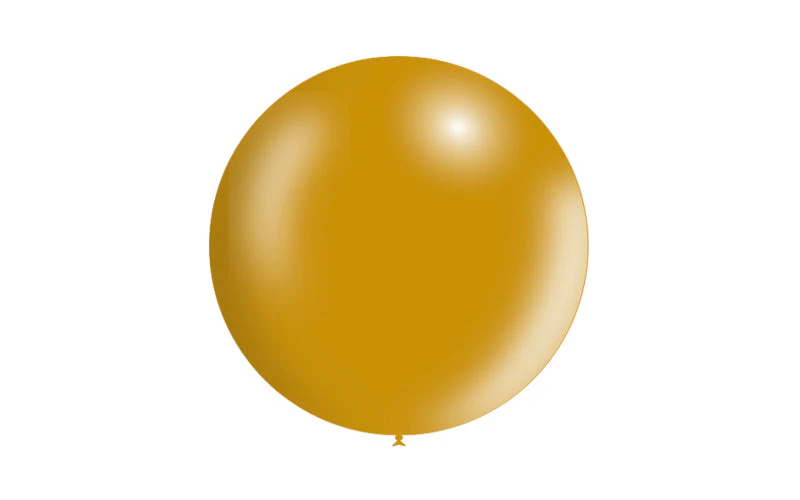 23'' Balloonia Latex Balloons Professional Line Metallic Gold (5 Per Bag) - Image 4