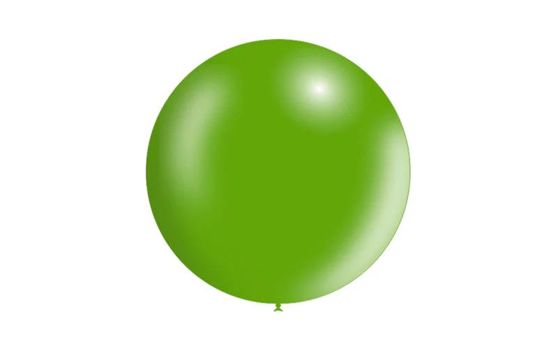 23'' Balloonia Latex Balloons Professional Line Metallic Green (5 Per Bag) - Image 4