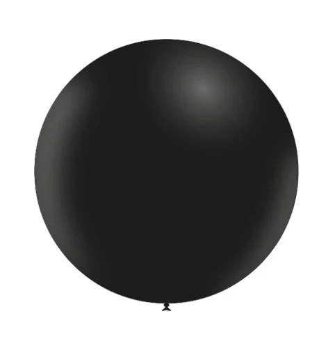 23'' Balloonia Latex Balloons Professional Line Standard Black (5 Per Bag)