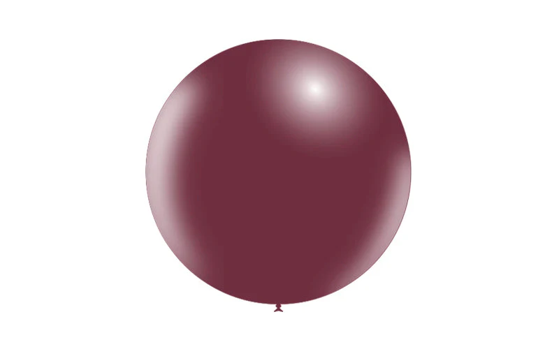 23'' Balloonia Latex Balloons Professional Line Standard Burgundy (5 Per Bag) - Image 3
