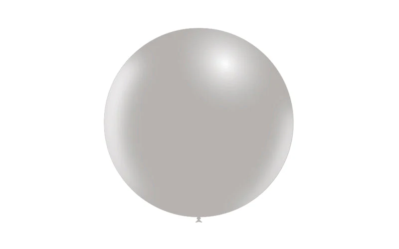 23'' Balloonia Latex Balloons Professional Line Standard Grey (5 Per Bag) - Image 3