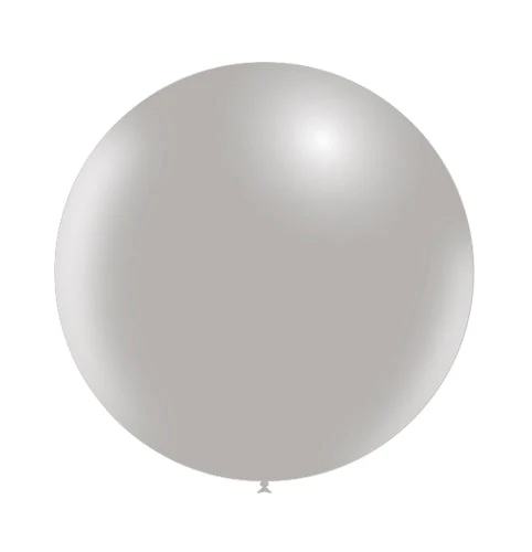 23'' Balloonia Latex Balloons Professional Line Standard Grey (5 Per Bag) - Image 4