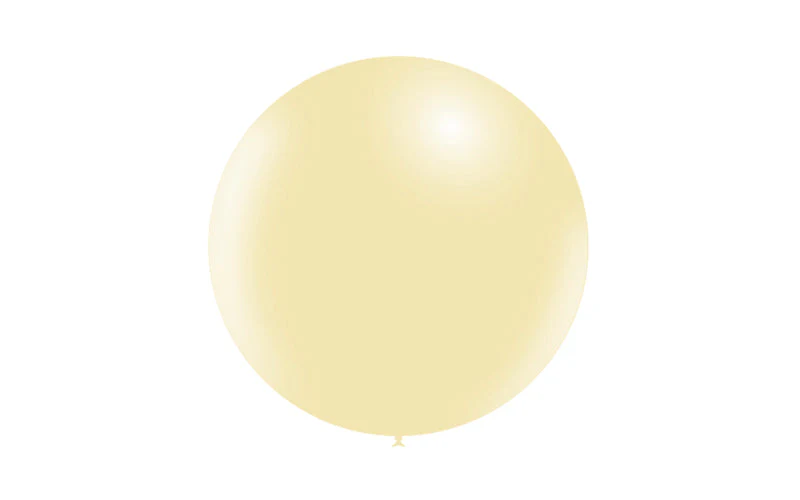 23'' Balloonia Latex Balloons Professional Line Standard Ivory (5 Per Bag) - Image 4