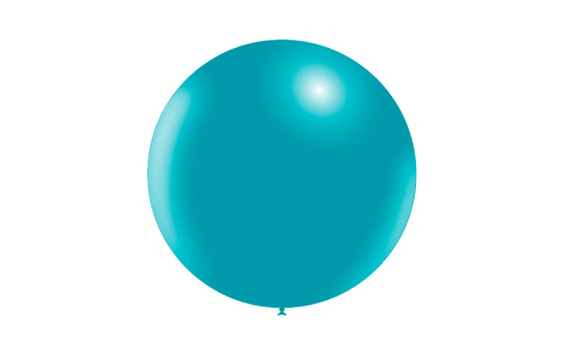 23'' Balloonia Latex Balloons Professional Line Standard Turquoise (5 Per Bag) - Image 3