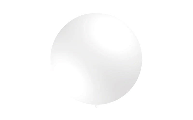 23'' Balloonia Latex Balloons Professional Line Standard White (5 Per Bag) - Image 3