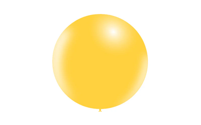 23'' Balloonia Latex Balloons Professional Line Standard Yellow (5 Per Bag) - Image 3