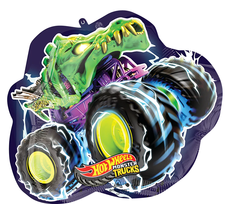 23" SuperShape Hot Wheels Monster Trucks Foil Balloon