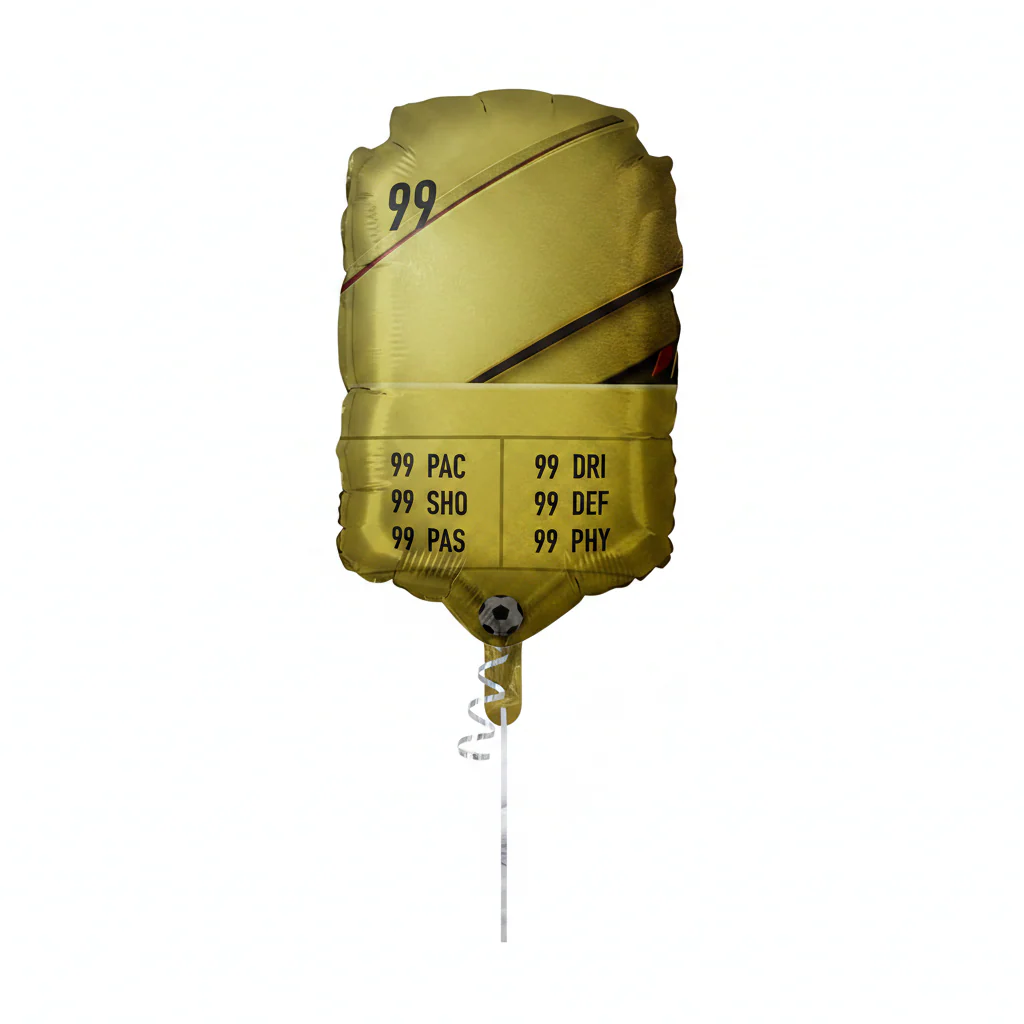 23″ Personalisable Soccer/Football Card Foil Balloon - Image 4