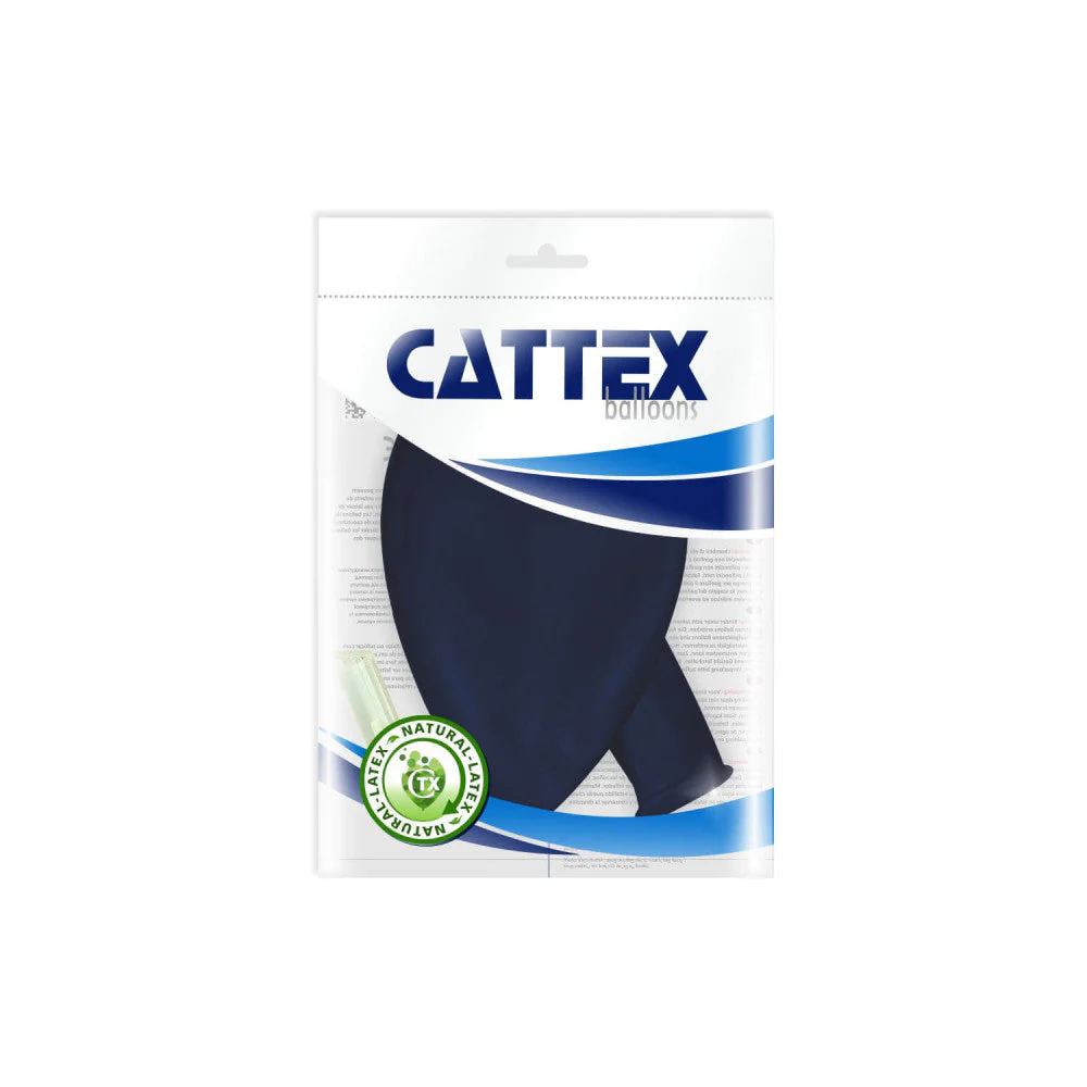 24" Cattex Premium Ocean Blue Latex Balloons (1 Per Bag) - Image 2