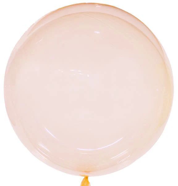 24" Crystal Colorful Bobo Balloon Orange Prestretched (10 Per Bag)