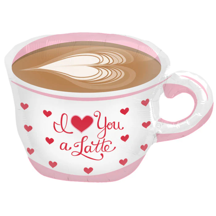 24" Foil Balloon Love You a Latte