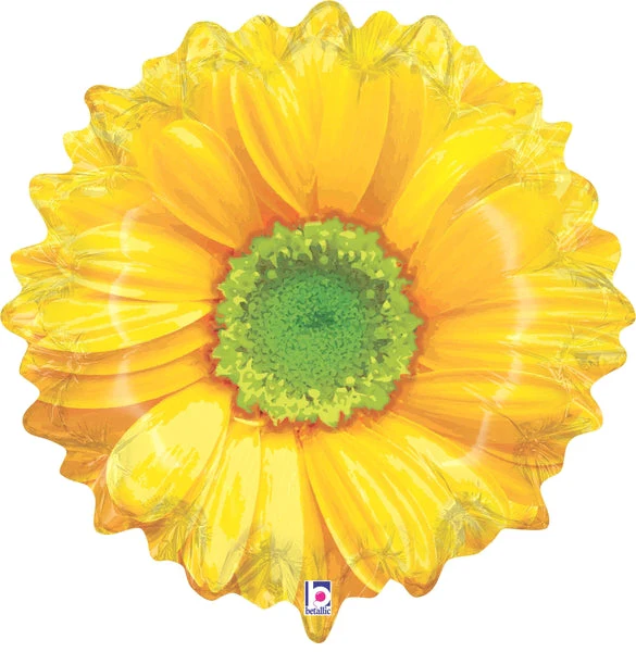 24" Foil Shape Balloon Bright Blooms Yellow