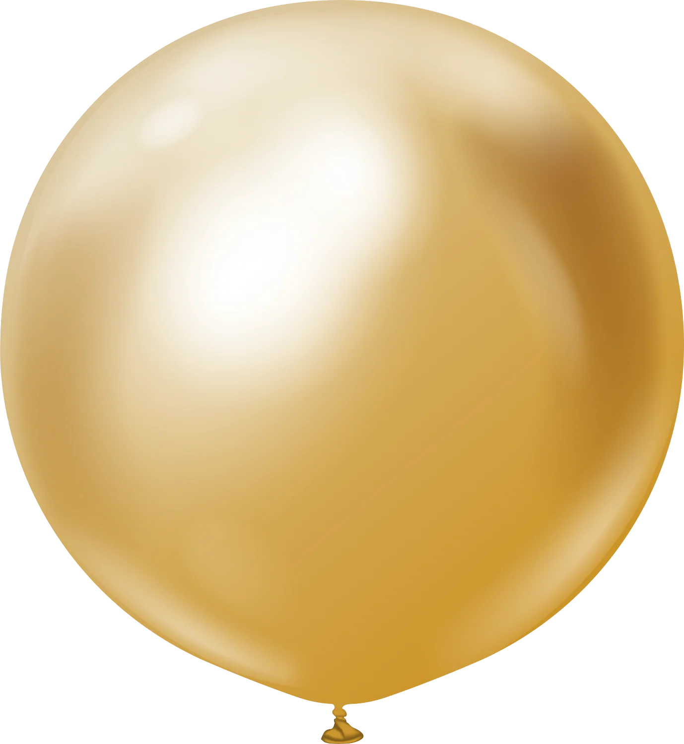 24" Kalisan Latex Balloons Mirror Gold (5 Per Bag)