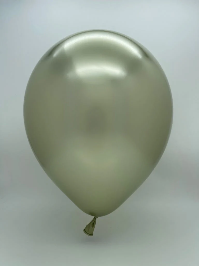 24" Kalisan Latex Balloons Mirror Green Gold (5 Per Bag) - Image 2