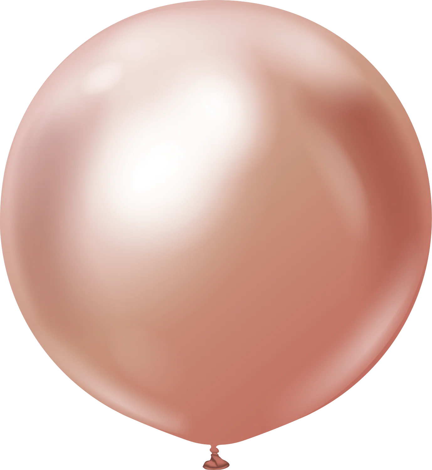 24" Kalisan Latex Balloons Mirror Rose Gold (5 Per Bag)
