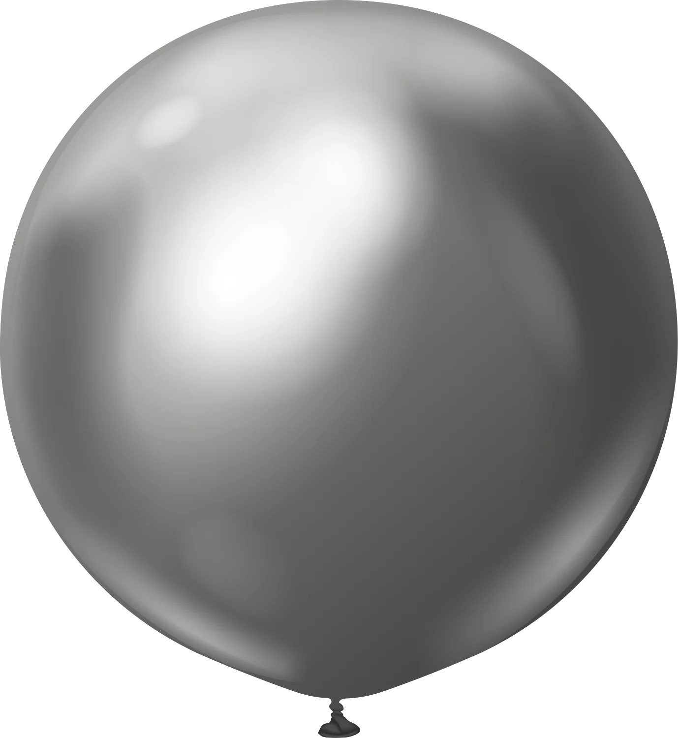 24" Kalisan Latex Balloons Mirror Space Grey (5 Per Bag)