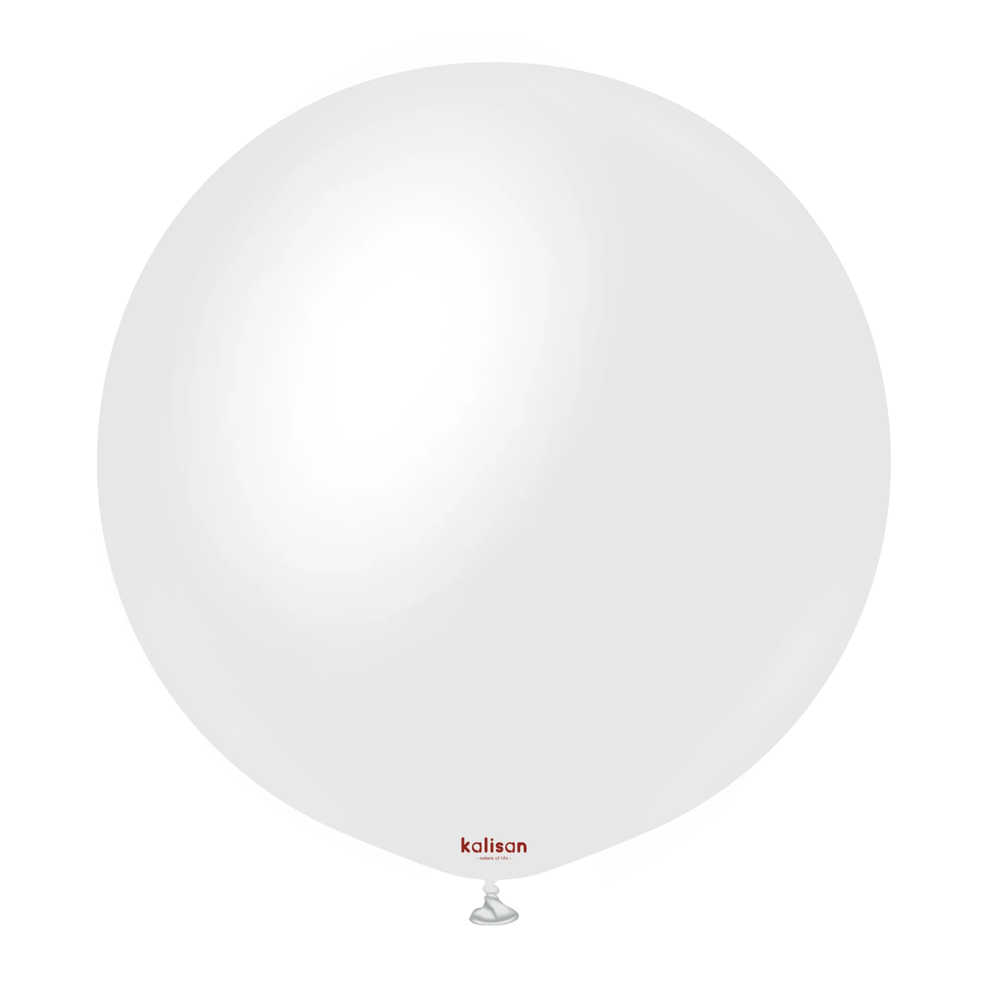 24" Kalisan Latex Balloons Opaque Satin Snow White (5 Per Bag)