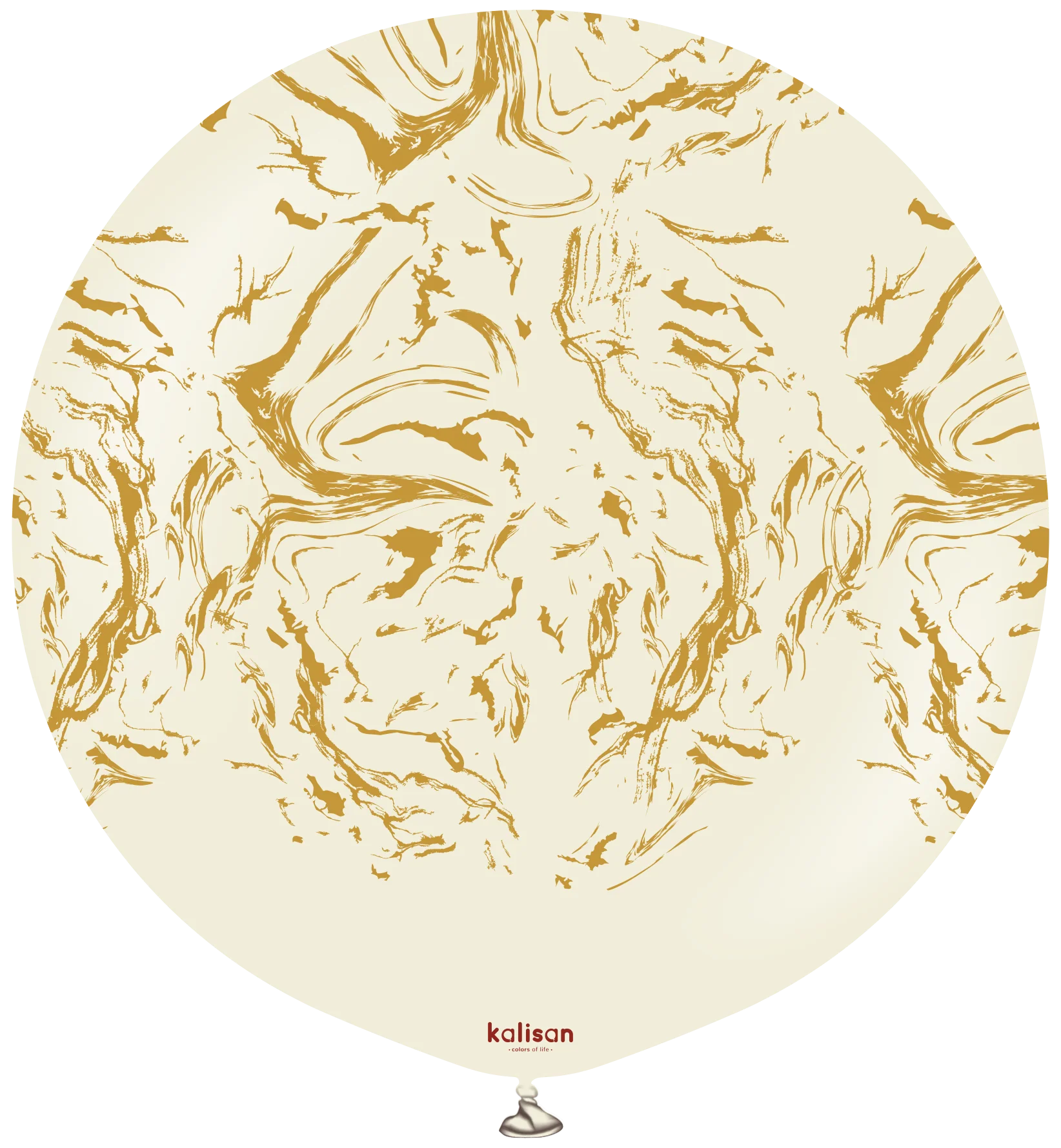 24" Kalisan Space Nebula White Sand (Printed Gold-1 Per Bag) Latex Balloons