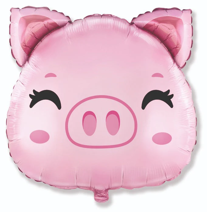 24" Pig Head Foil Balloon