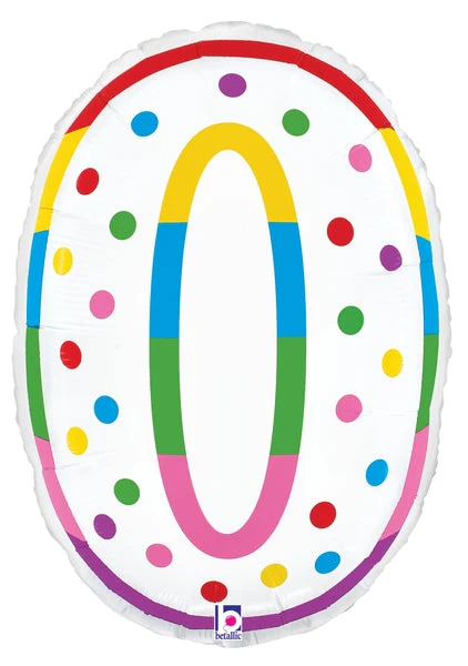24" Birthday Candle 0 Foil Balloon
