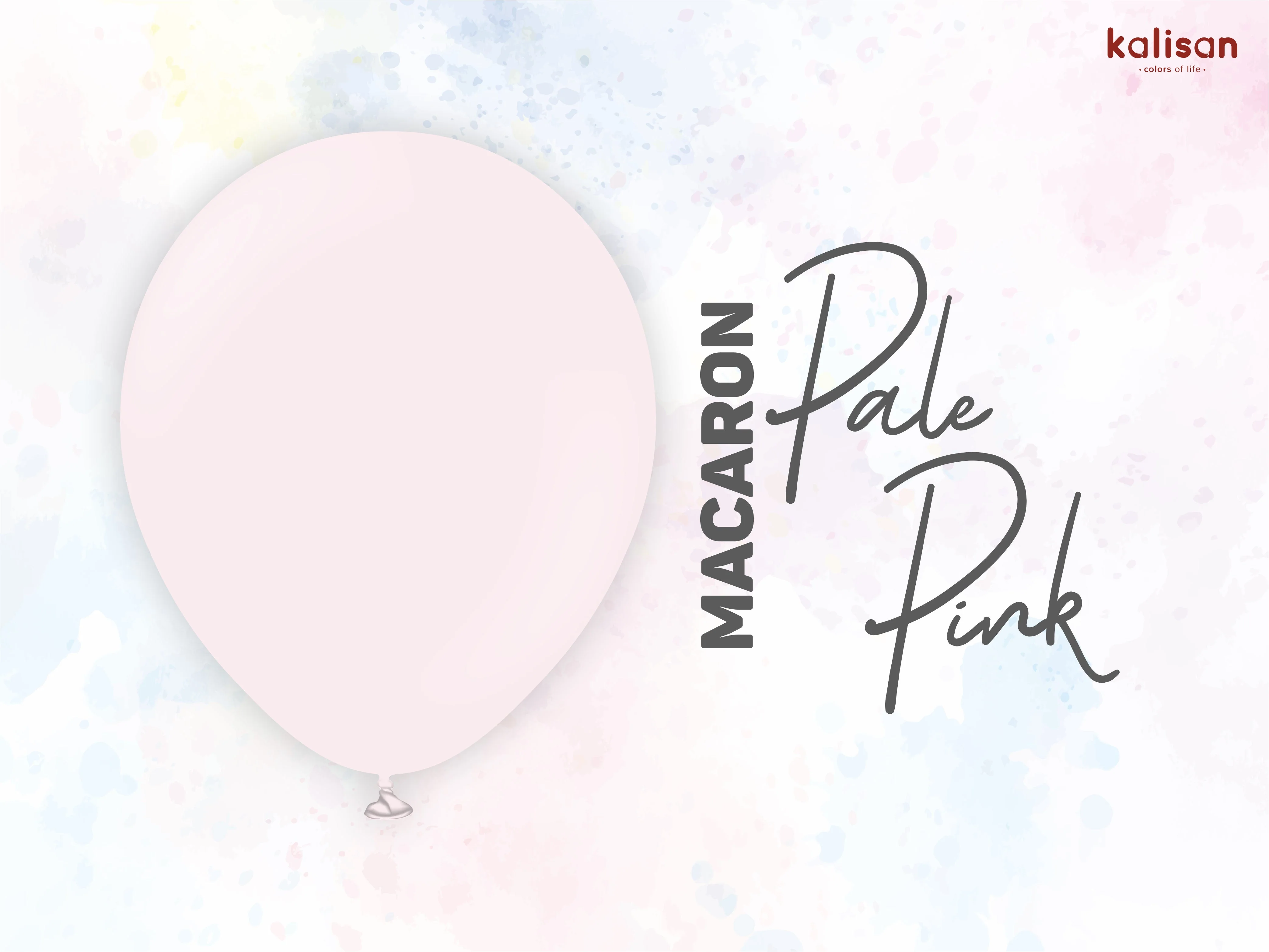 24" Kalisan Latex Balloons Standard Macaron Pale Pink (5 Per Bag) - Image 4