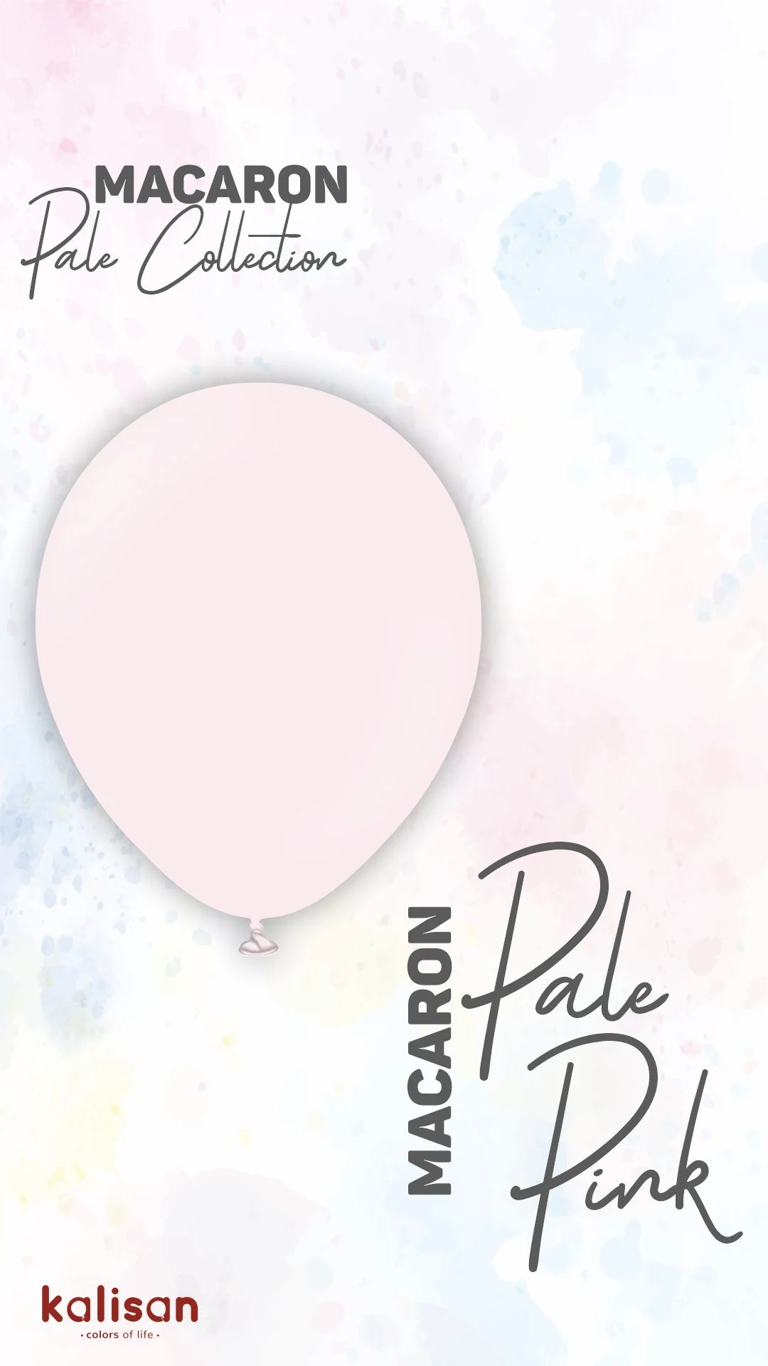 24" Kalisan Latex Balloons Standard Macaron Pale Pink (5 Per Bag) - Image 5