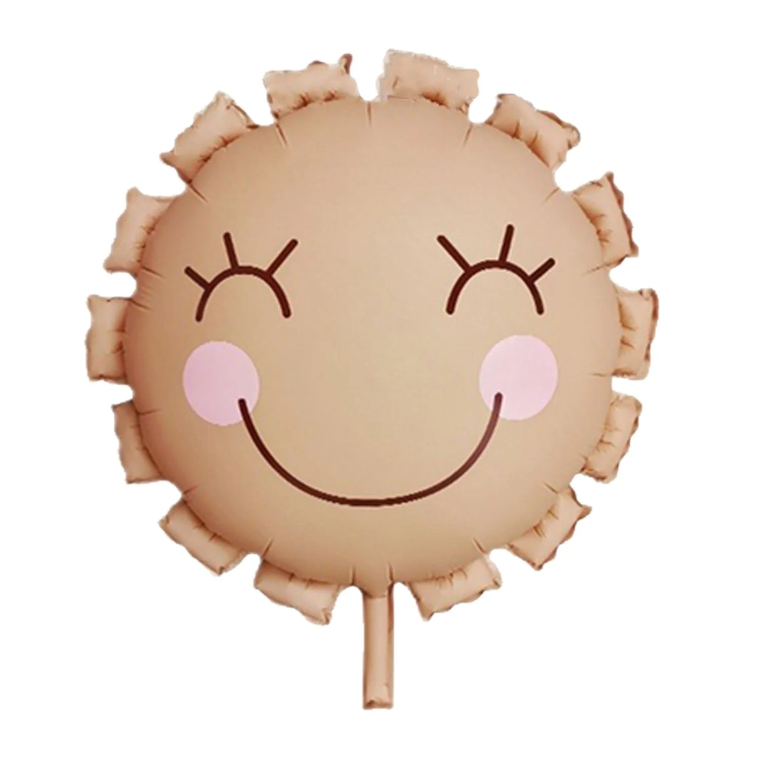24" Smiling Matte Petal Flower Foil Balloon Brown